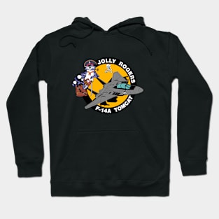 F-14 Tomcat - Jolly Rogers F14A Tomcat - Clean Style Hoodie